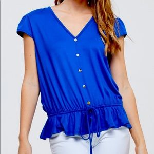 White Birch Royal Blue Top